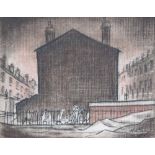 William Turner F.R.S.A., R.Cam.A. (1920-2013),   The Shelter, signed, titled on verso, mixed