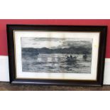 Colin Hunter, "The Gareloch", signed etching. Condition report: see terms and conditions