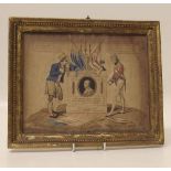 Framed Horatio Nelson engraved memorial plate, "The ever to be lamented Lord Viscount Nelson;