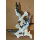 Karl Ens China Figure of 2 birds, 28cm h