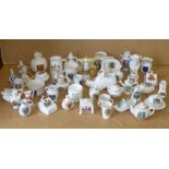 A Quantity of Various Crested China Item