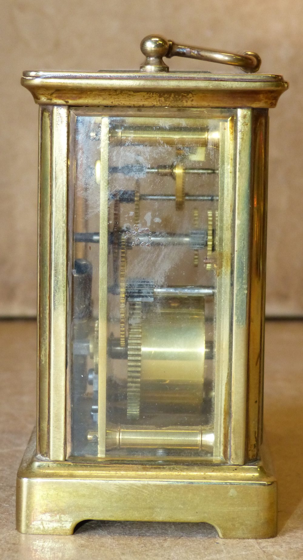 A Gilt Metal Carriage Clock having swing - Image 3 of 5