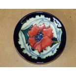 A Modern Moorcroft Small Round Dish on b