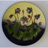 A Modern Moorcroft Violet Plate, 18cm di