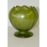 A Loetz  Style Bulbous Vase on green gro