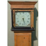 A 30-Hour Pine Longcase Clock having squ
