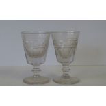 A Set of 6 Trumpet Shaped Wine Glasses h