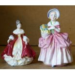 A Royal Doulton Small Figurine "Cissie" also a Royal Doulton figurine "Southern Belle" HN3174 (2)