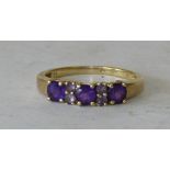 A 9ct Gold Ladies Amethyst Ring