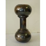 An Asprey, London Novelty 1930's Art Deco Cocktail Shaker in form of dumb bell,