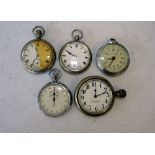 S Smith & Sons Ltd London Open Faced pocket watch having white enamel dial with Arabic numerals,