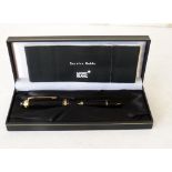 A Mont Blanc Malaysian Grand Prix Presentation Fountain Pen, mounted with small diamond to cap,