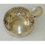 A Continental Silver Coloured Metal Tastvin having half embossed reeded and ball decoration, 4.