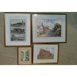 Barnsby Watercolour "Albury Surrey" signed in gilt frame, 25.5cm x 35.