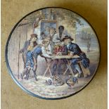 Victorian China Pot Lid "The Battle of the Nile" unframed,