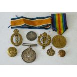 2 WWI Medals, 1914/18 medal and war medal pte.G.H.Thomas E.York.