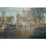 Eric Mason Oil on Canvas London scene, signed in silvered frame,