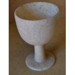 An Alabaster Goblet on round base, 15.