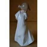 A Nao Figure of a young girl in nightdress (neck a/f)