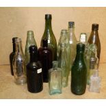 A Quantity of various antique and other glass bottles (16)