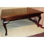 A Mahogany Large Draw Leaf Dining Table on Cabriole legs,