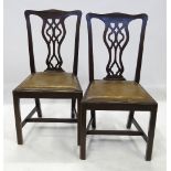 A set of six mahogany Chippendale design