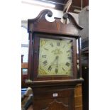 A 19th century oak long case clock, havi