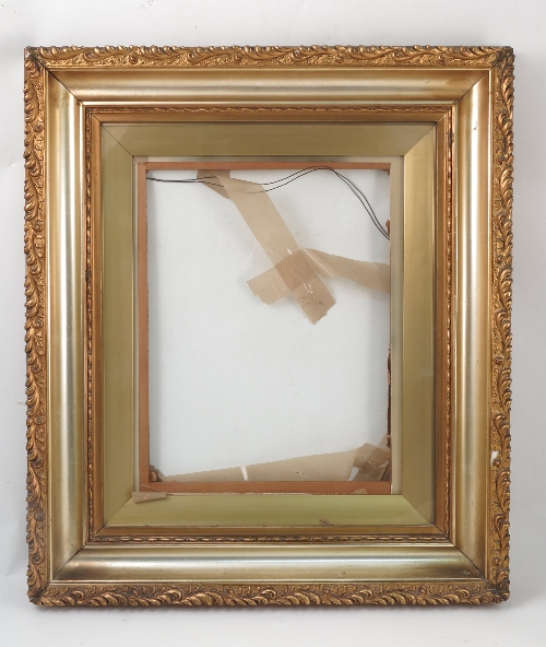 A gilt picture frame, of rectangular for