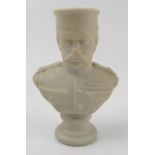 A 19th century parian bust, of Buller, raised on a socle base, height 3ins, circa 1899 Condition