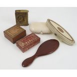A 19th century ivory oval tooth pick box