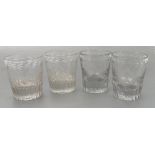 Four Antique Masonic firing glasses, dec