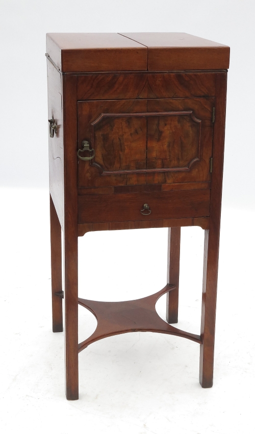 A Georgian mahogany tray top wash stand,