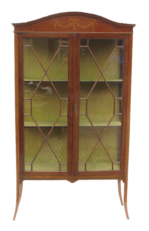 An Edwardian mahogany display cabinet, h
