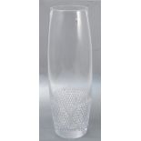 A tall Waterford crystal vase, of cylind