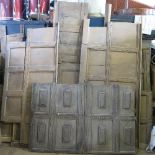 A collection of antique oak panelling, o