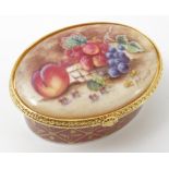 A cased Royal Worcester limited edition oval box,