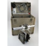 A cased Sinar Monorail camera,