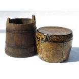 A coopered tapering barrel stick stand,