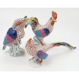 A Herend model, of a Kingfisher with fish in its beak, height 5ins,