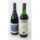Three bottles of 1982 Senorio de los Llanos Valdepenas, together with a 1984 Enrico Serafino Barolo,