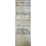 Seven 18th, 19th and 20th century theatre posters, for the Theatre Royal, Birmingham,