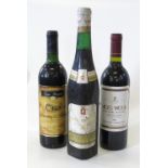 A bottle of 1955 Yago Condal, together with two bottles of Tinto Gran Reserve Faustino I,