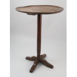 An 18th century Georgian oak and elm occasional table,