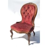 A 19th century showwood grandmothers chair