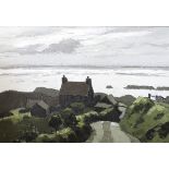 Kyffin Williams RA, oil on canvas, Waun Lydam, with Thackeray Gallery label verso,