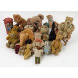 A quantity of miniature plush and other teddy bears, in the schuco style,