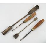 A collection of wood working tools,