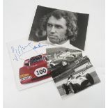 A group of Motor racing autographs, to include Tony Brooks, Mass, Salvadori,
