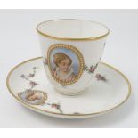 A Royal Worcester cup and saucer,