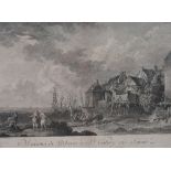 An 18th century black and white engraving, Maisons de Pecheurs a Sl.